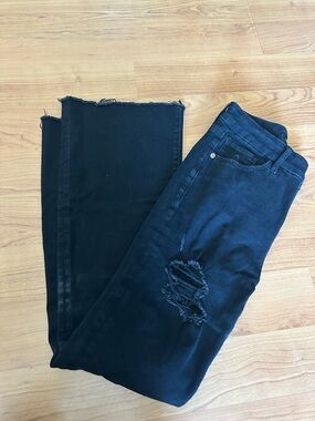 Express Black High Rise Ultra Stretch Flare Jeans